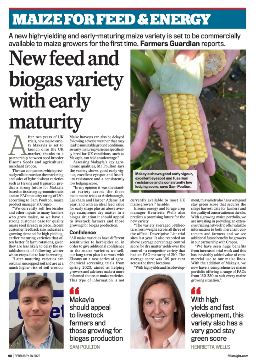 Farmers Guide Article - CROPCO's Maize Seed